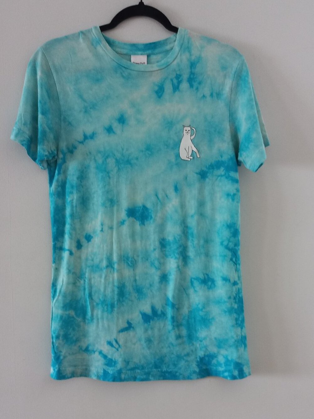 RIP N DIP turquoise blue tie dye t shirt